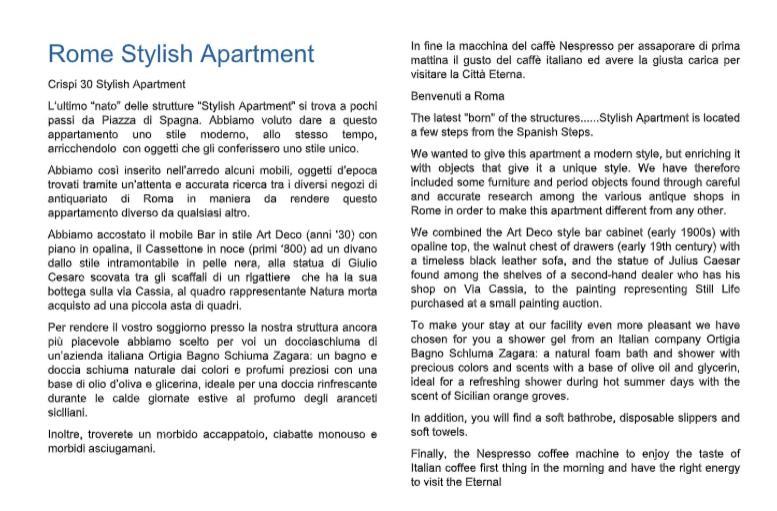 Crispi 30 Stylish Apartment Roma Dış mekan fotoğraf